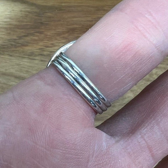 Genuine oyster,copper,turquoise ring,925 Sterling Silver,vibrant, chunky❤️size 7 - Picture 5 of 8